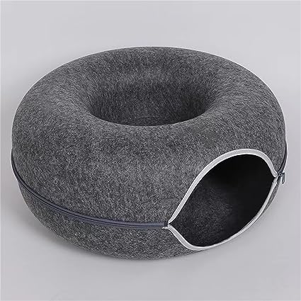 Cat Donut Felt Tunnel Bed