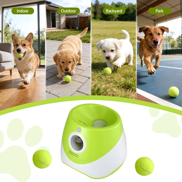 Automatic Dog Ball Launcher (Includes 6 balls)